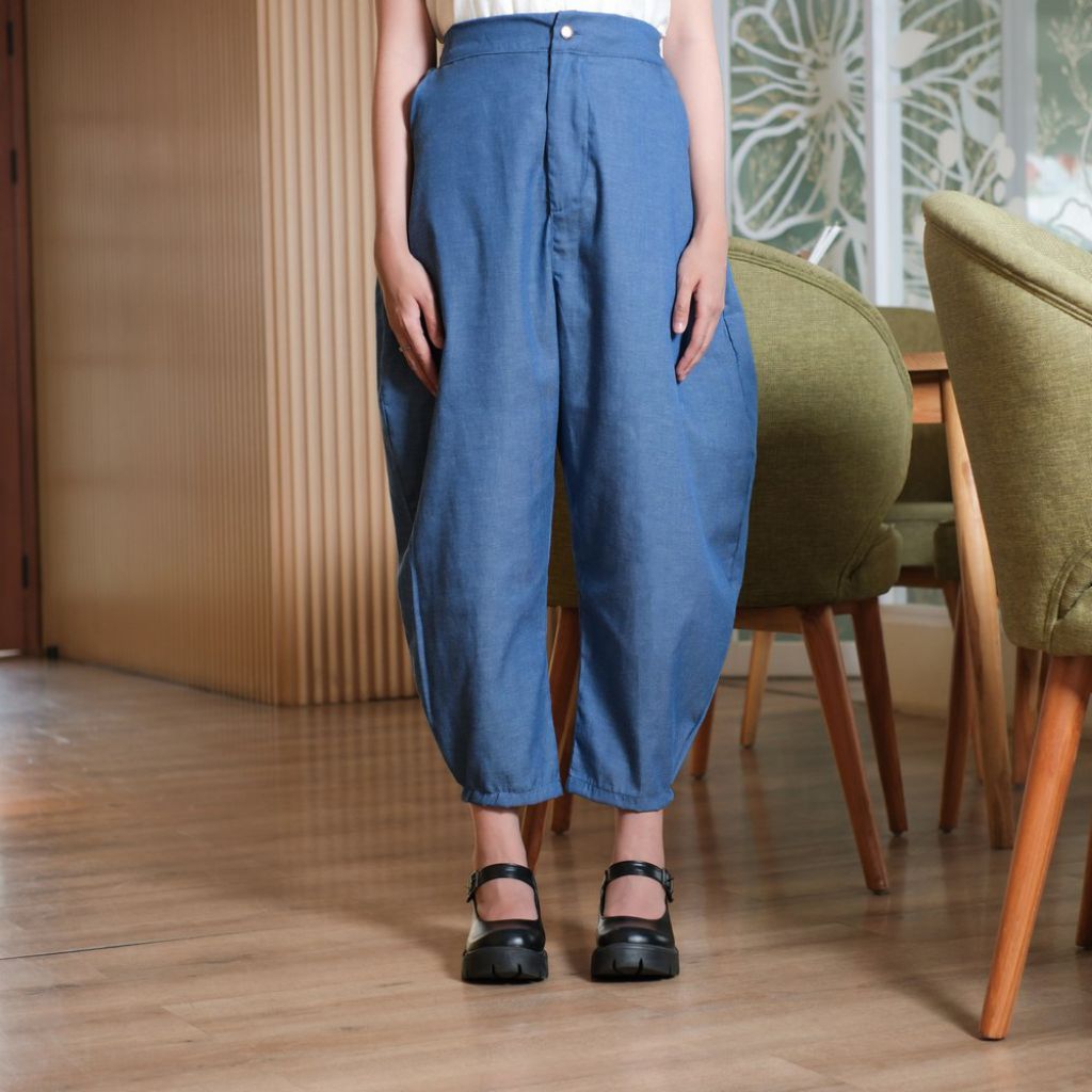 Celana Wanita Korean Yoenik Bong Barrel pants