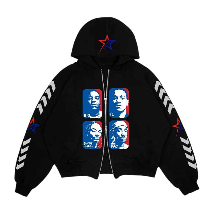 Sweater Hoodie Boxy Double Zipper Unisex 300 Gsm