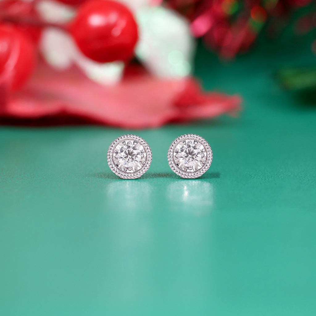 Anting Berlian Eropa Model Solitaire Setting - JB Berlian