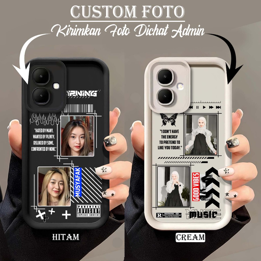 Custom Case Pro Camera Timbul - Case Rubber Custom - Request Gambar / Foto Wajah Case For All Tipe H