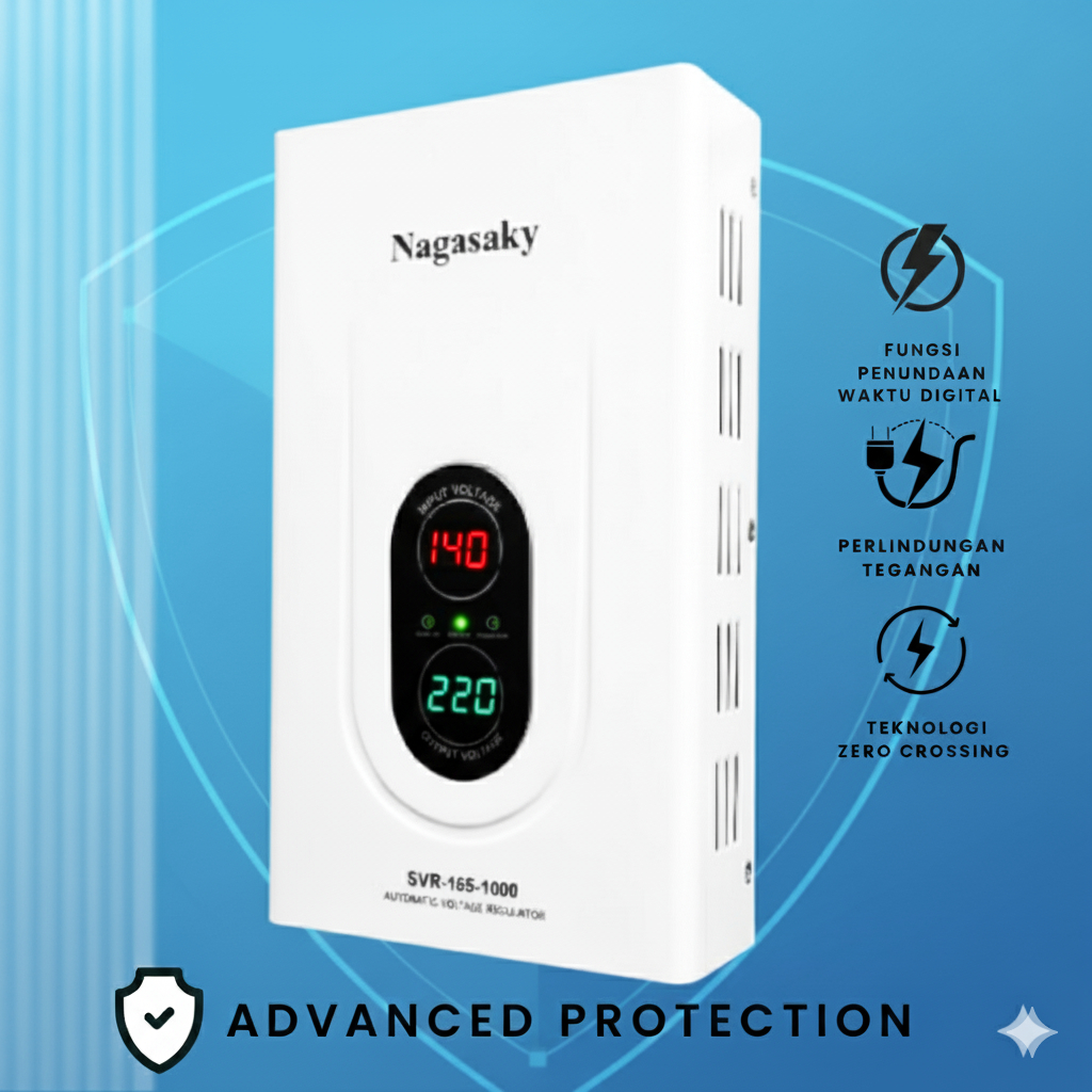 Stabilizer Digital Automatic MODEL SLIM DINDING SVR-185 1000VA