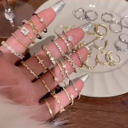 Cincin Titanium Wanita Anti Karat Cincin Wanita Korea Aesthetic