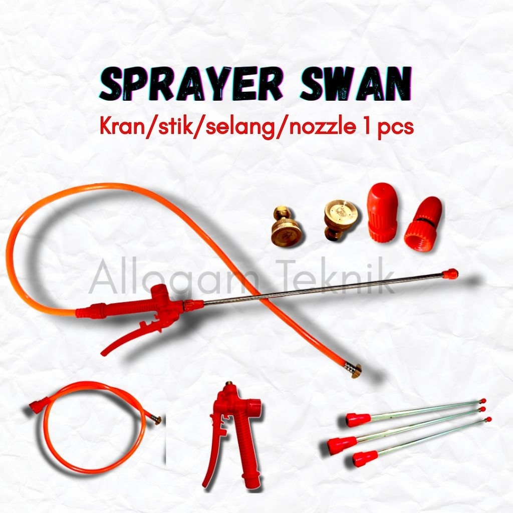Sprayer Swan Manual Elektrik Stik Swan Handle Swan Selang Sprayer Swan Manual Elektrik Nozzle Kuning
