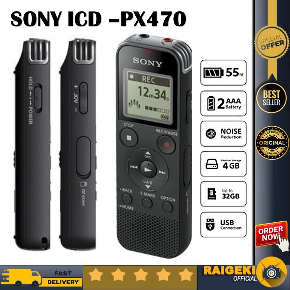 Sony ICD-PX470 Voice Recorder Perekam suara - SONY ICD-PX470 Digital Voice Recorder