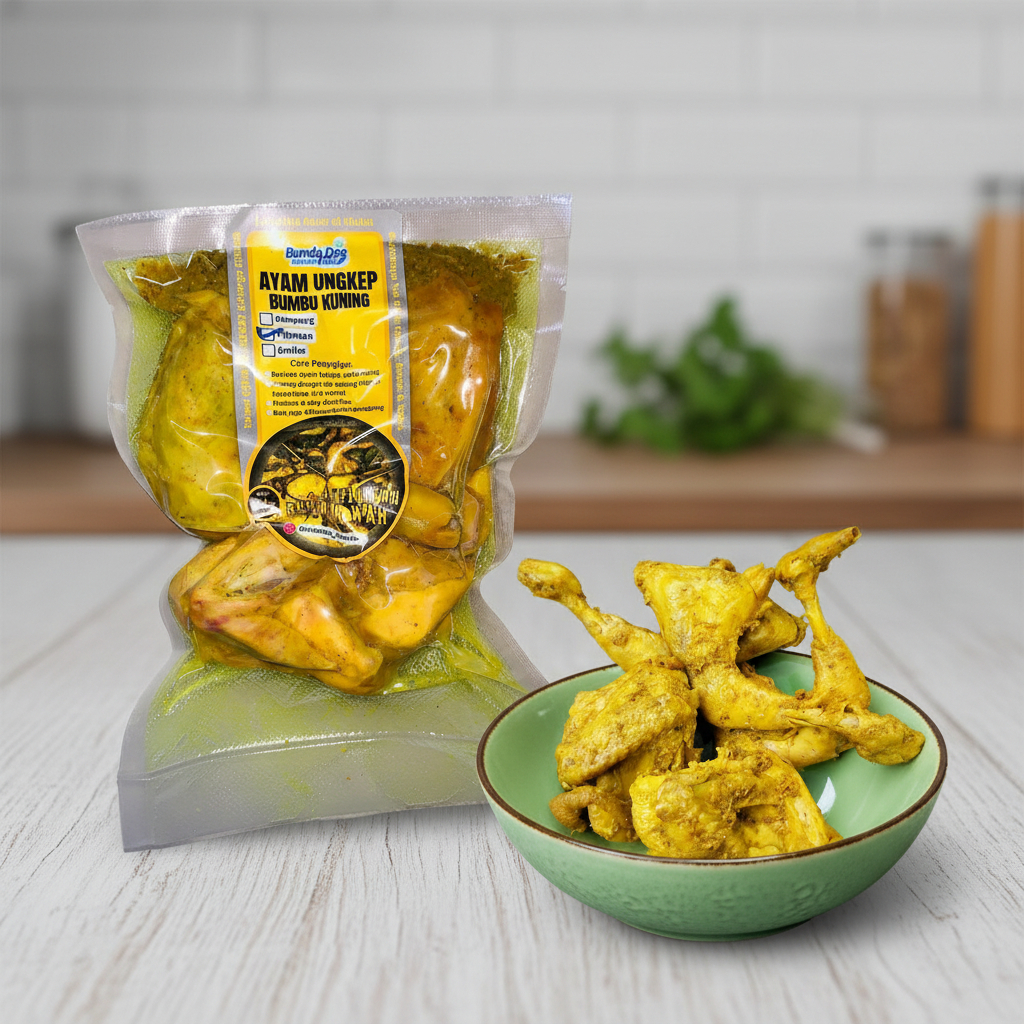 Ayam Ungkep Frozen Food Praktis / Ayam Pejantan Ungkep Vacum Pack Siap Goreng/Bakar/Kukus