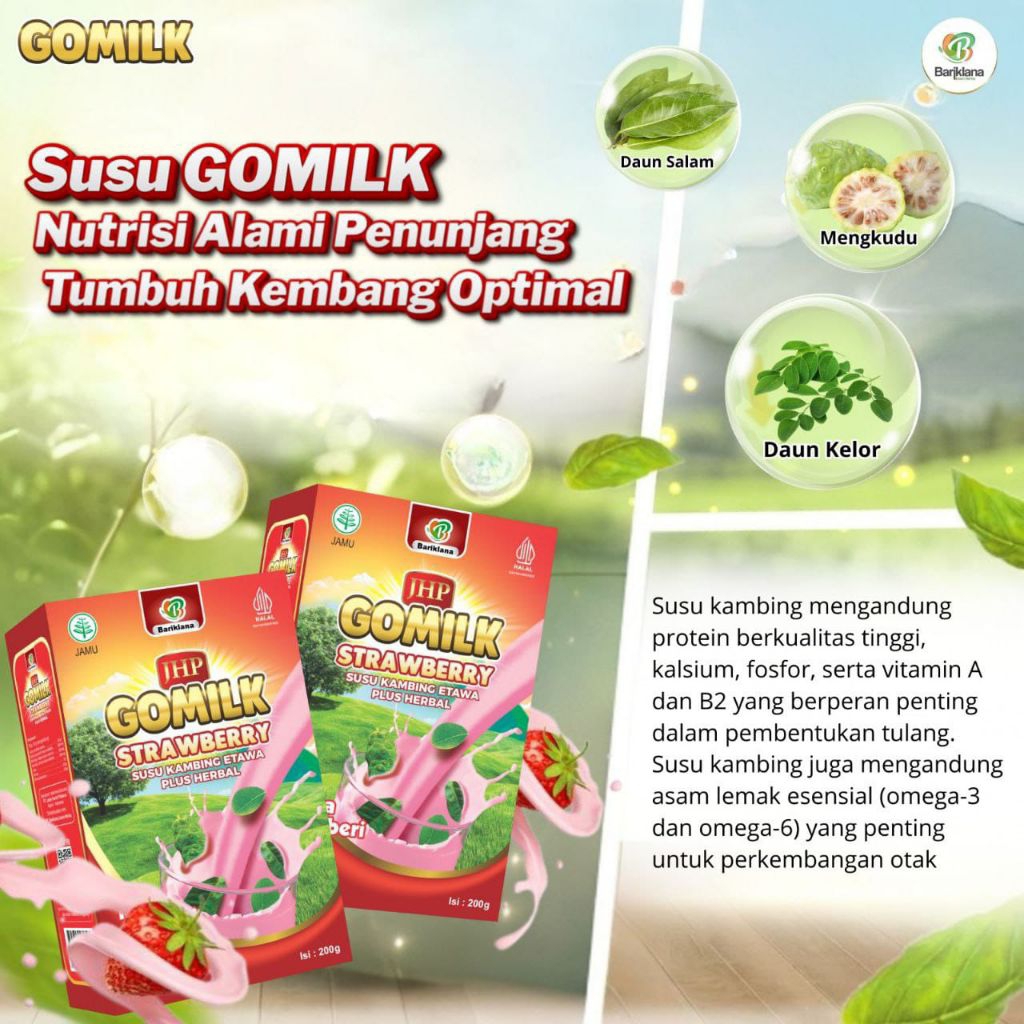 Susu kambing etawa gomilk aman untuk bayi anak-anak sampai lansia