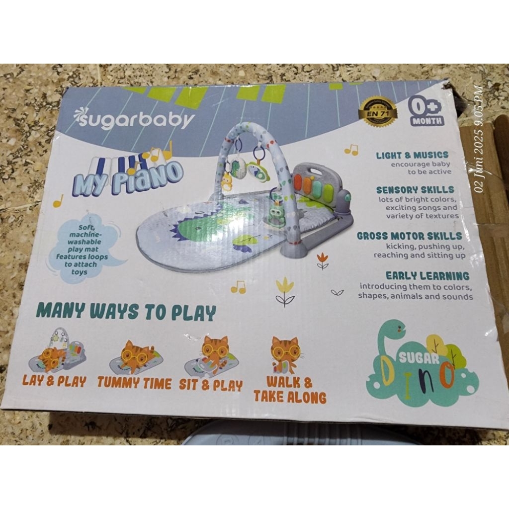 [PRELOVED] Sugar Baby My Piano all in1 Playmat Baby