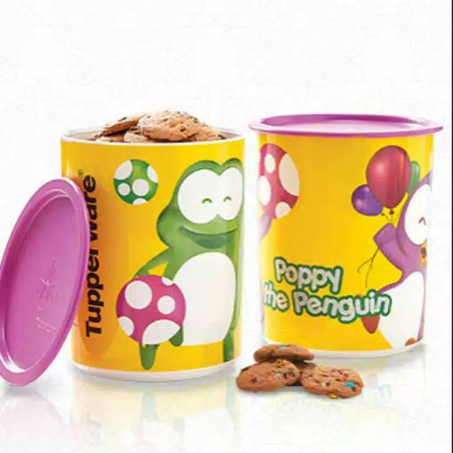 Tupperware Tiwi Canister / Froggy Canister / Poppy Canister Toples 2L Motif Lucu