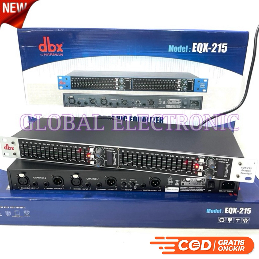 Equaliser DBX EQX 215 + Subwoofer - Equalizer dbx Eqx 215 Plus Sub