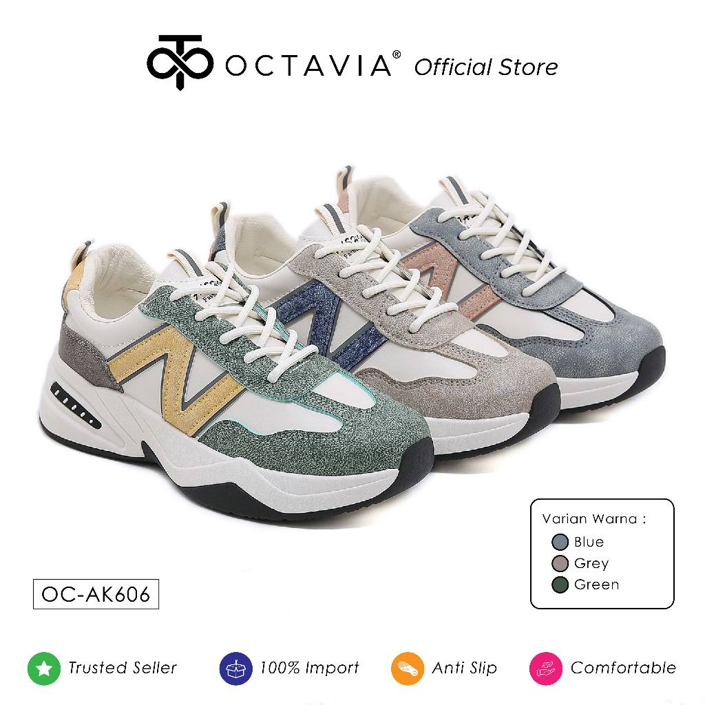 OCTAVIA Sepatu Sneakers Sporty Highsole Wanita N Series #OC-AK606