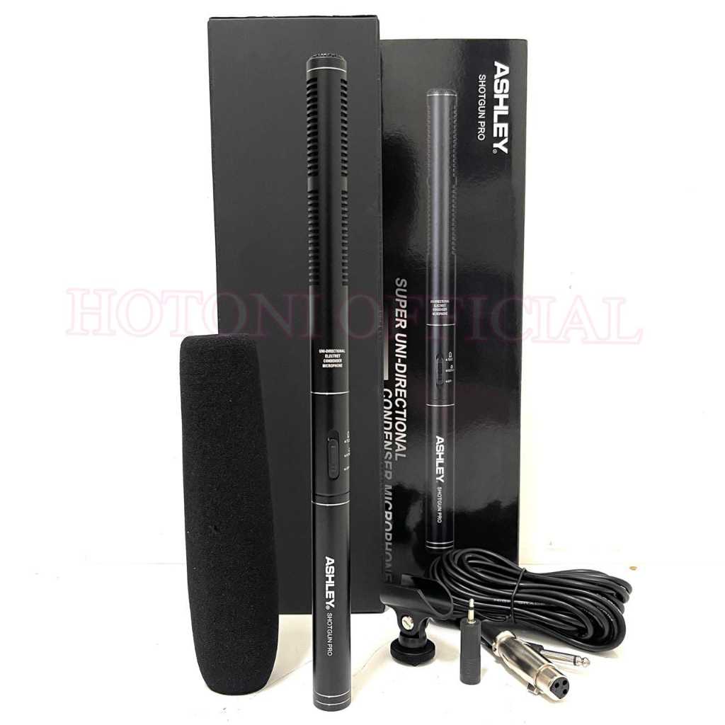 Mic Kabel Condenser Ashley Shotgun Pro Original Microphone Cabel Ashley ShotgunPro Free Kabel , Busa