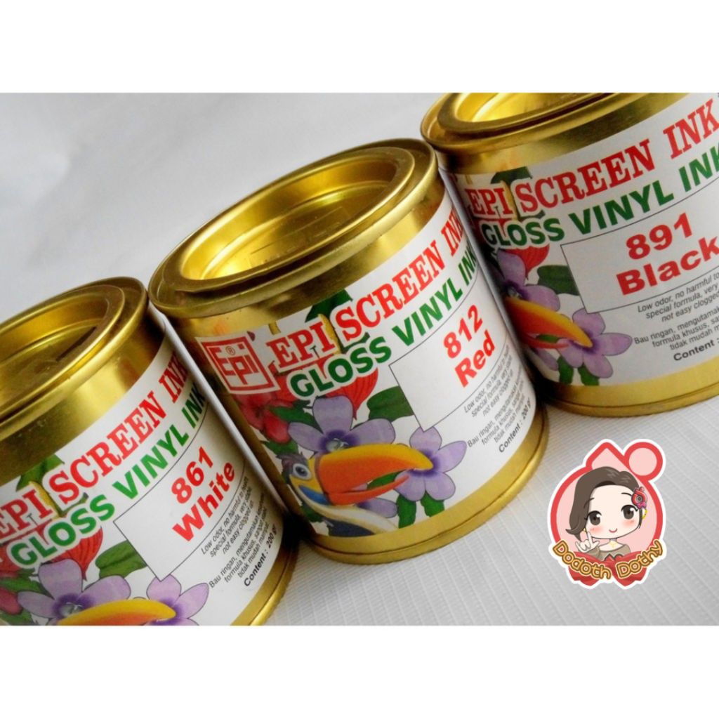 Cat Tinta PVC / Vinyl Epi Screen Ink ( SOLVENT BASE) - Sablon/Dikuas 200 Gr