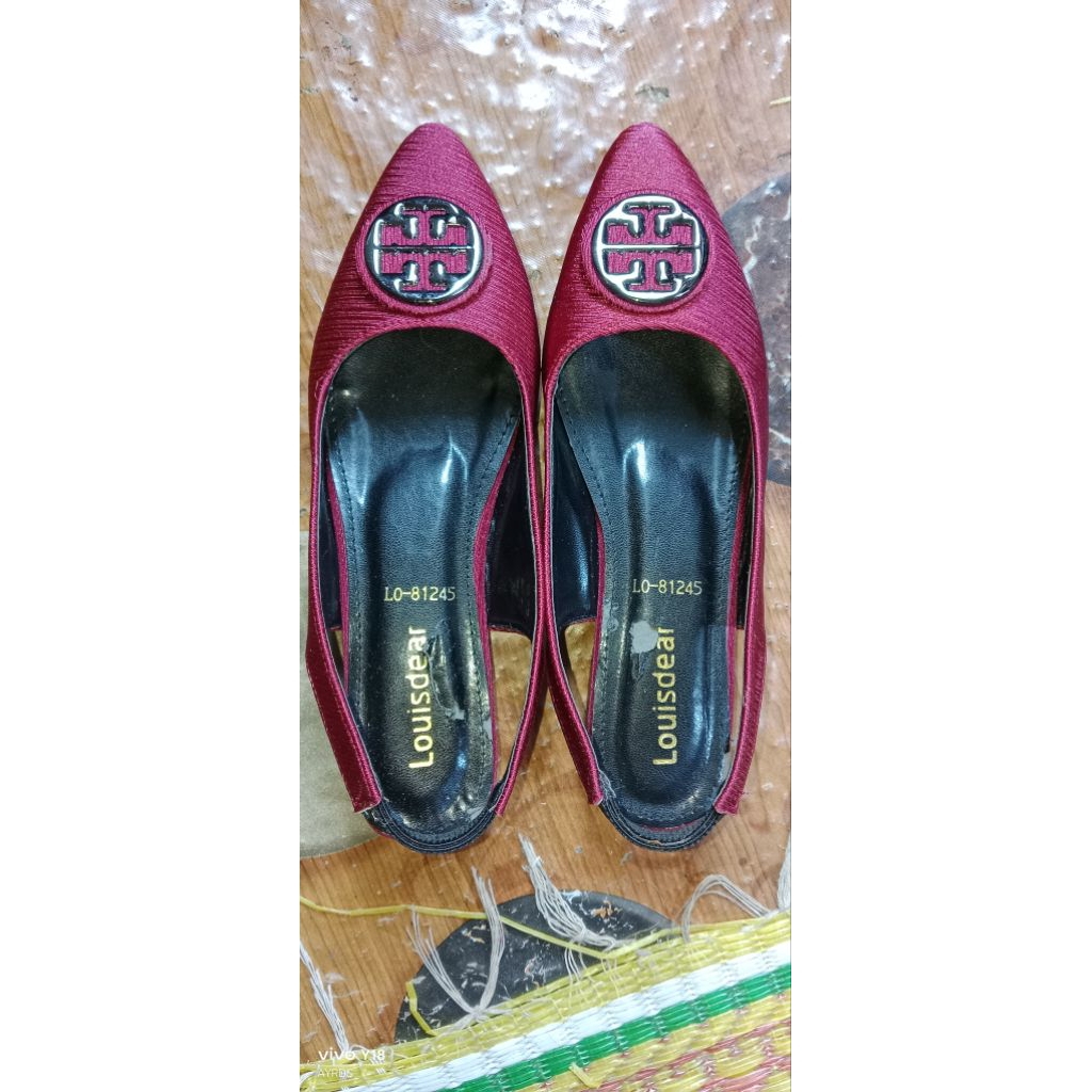 sepatu wanita Flatshoes tali belakang tinggi 3cm
