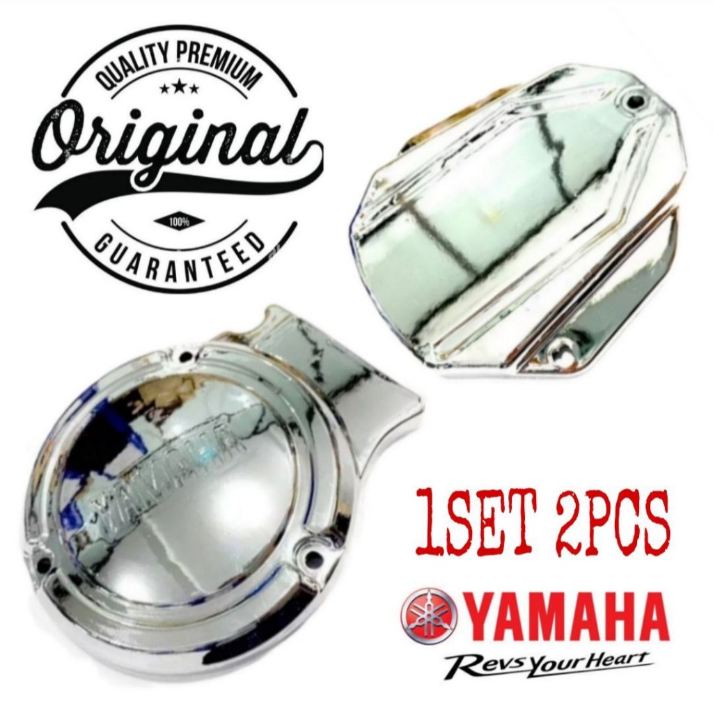 Cover Tutup Blok Bak Magnet Magnit Kopling CHROME 1Set RX King BARU Original Quality
