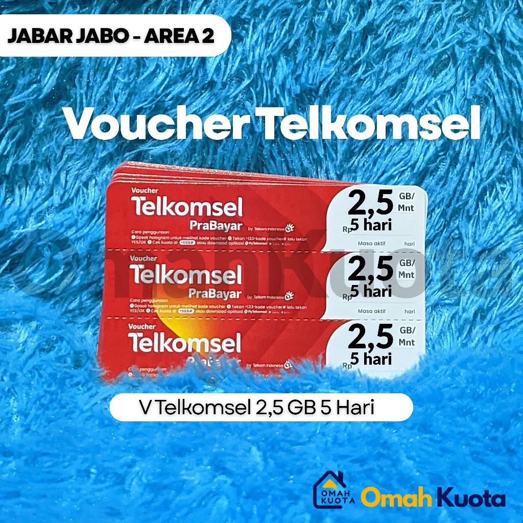(GROSIR) [10 pcs] Voucher Data Telkomsel 2,5 GB 5 Hari