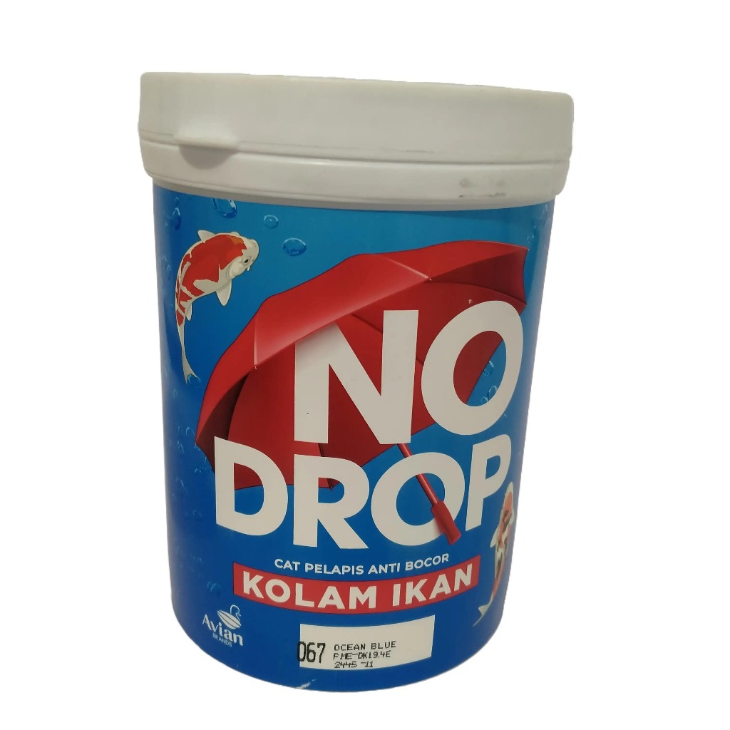 No drop cat kolam ikan ukuran 1kg warna hitam dan biru