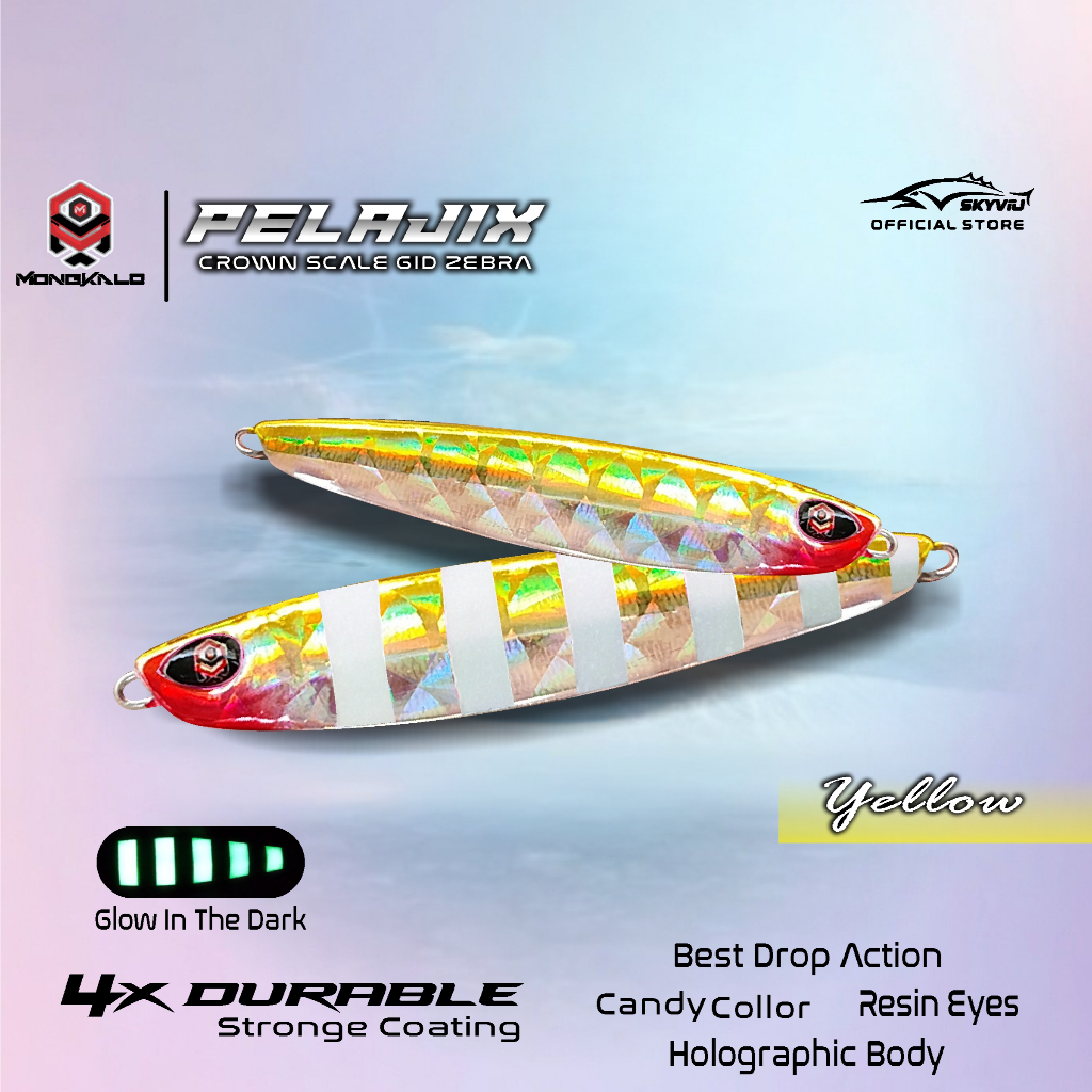 Mongkalo Pelajix Kipas GID-Zebra noMotif Candy 40 Kuning