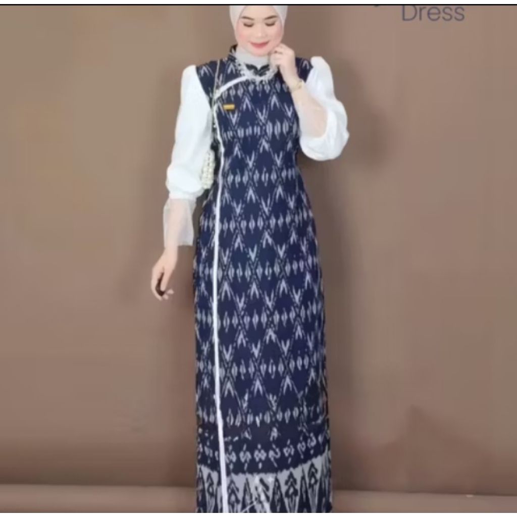 gamis kondangan tenun