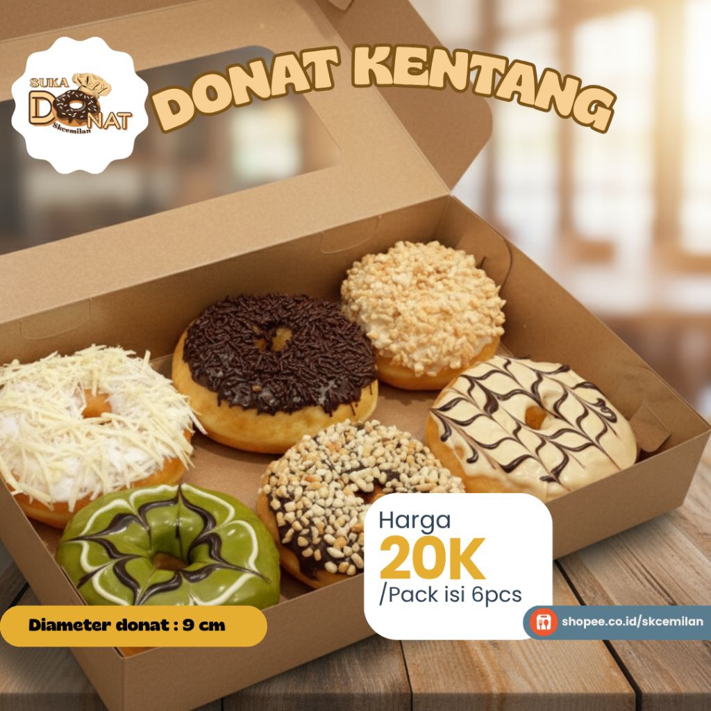 donat kentang/donat isi 6 pcs