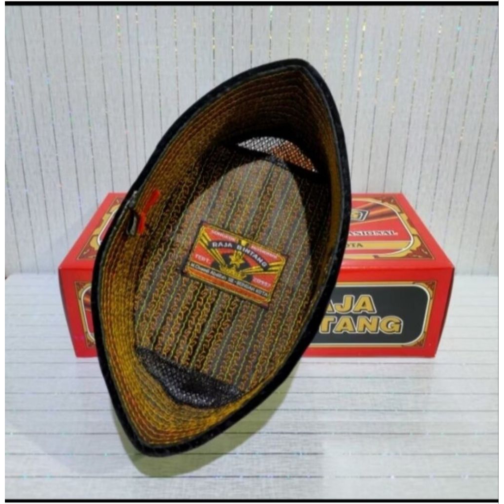 RAJA BINTANG Tinggi 10 AC Peci Hitam Polos