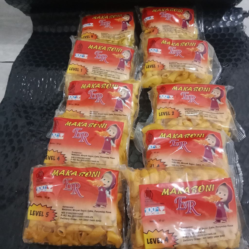 makaroni ER marsha level pedas isi 12pcs