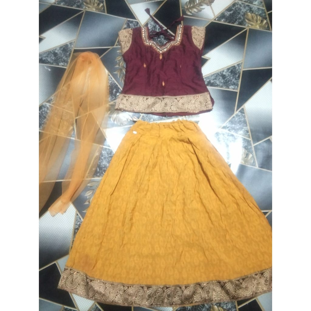 Baju India anak perempuan PL usia 7-8 Tahun