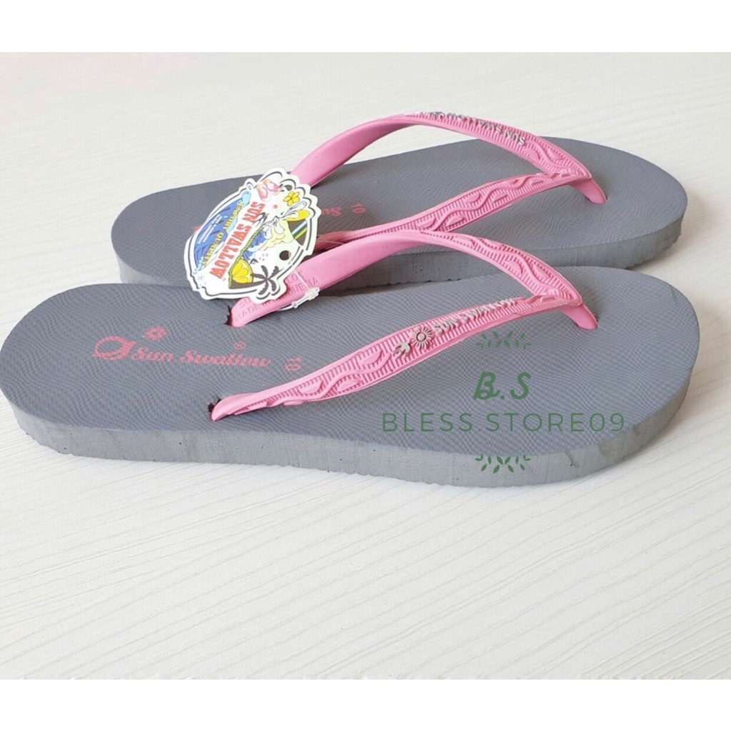 SANDAL JEPIT SUN SWALLOW wanita Ladies sandal sun swallow dua warna tali kecil perempuan laki laki s
