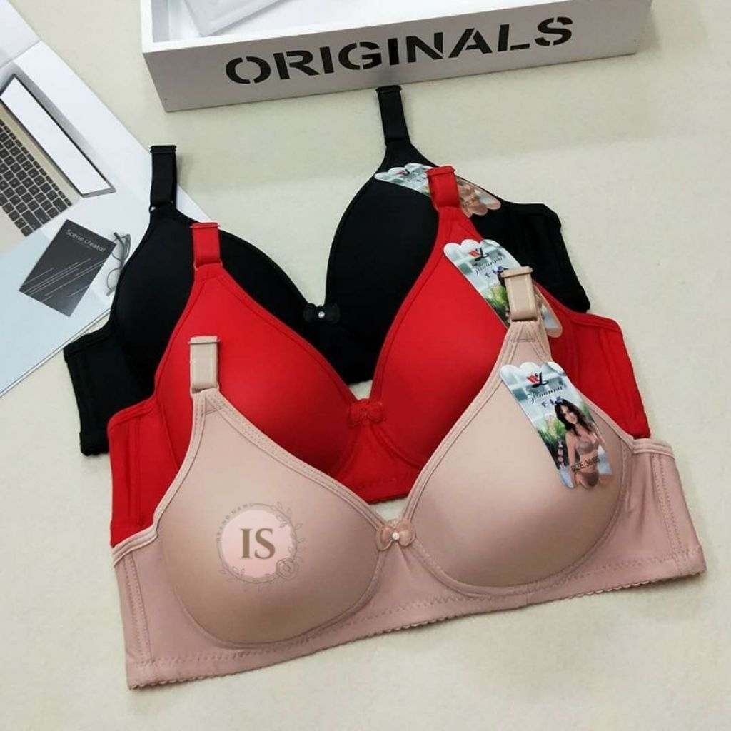 PROMO GROSIR BRA IMPORT 3 KAIT BAHAN KATUN