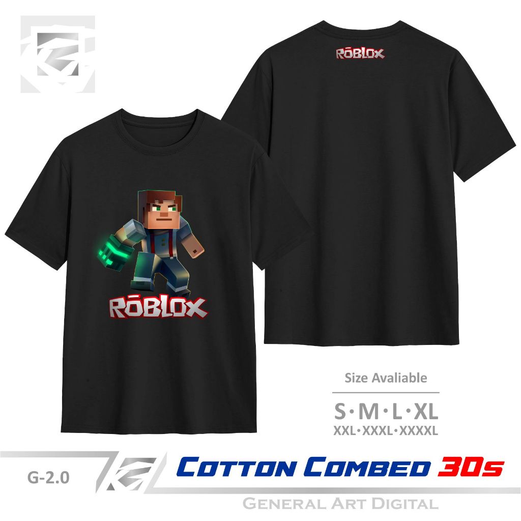 Baju Kaos Roblox Premium T-shirt Pria wanita kaos Game Roblox Premium Katun