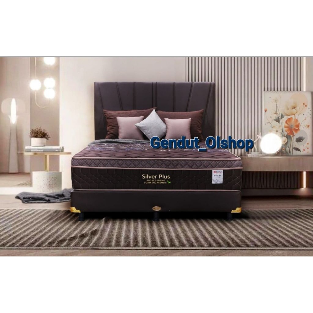 (Khusus wilayah Kota Palembang) Matras Springbed Central Silver Plus Pocket Spring Foam Encasement, 