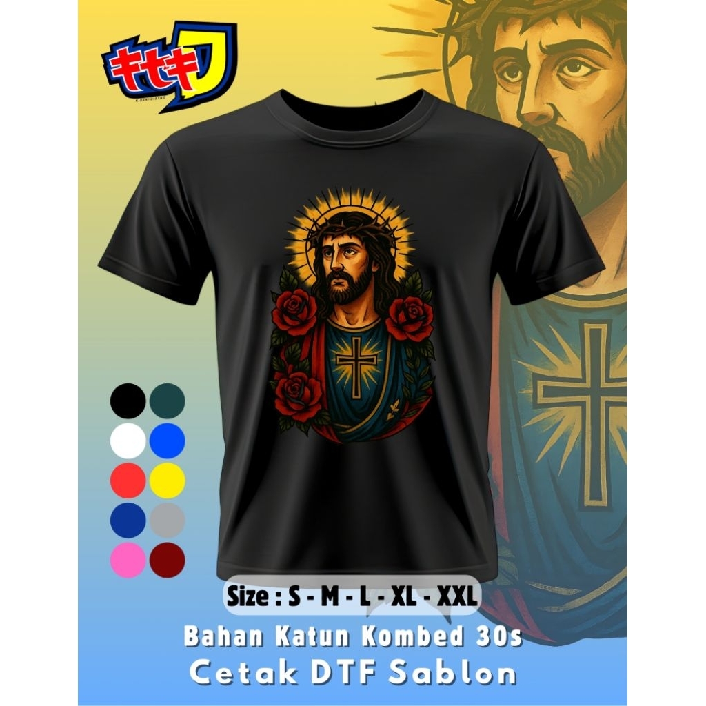 Tshirt Kaos Kristiani Jesus Christ (JC06)