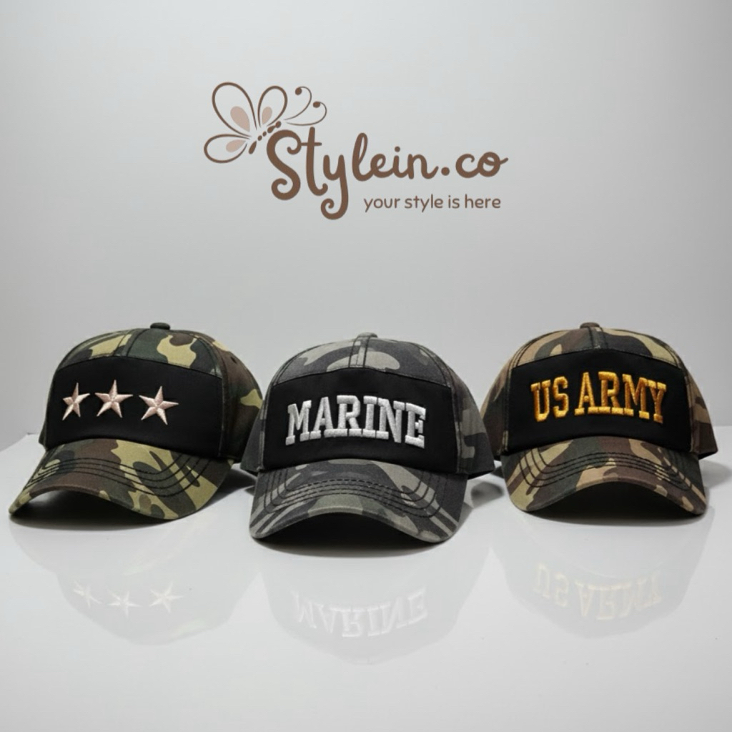 Topi Polo Cap Loreng Palang Baseball Us Army