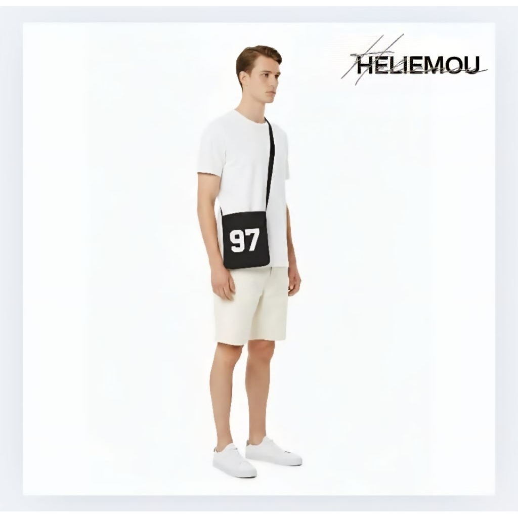 HELIEMOU - Slingbag Mini - Pria Selempang Pria - Tas Selempang kecil magnet