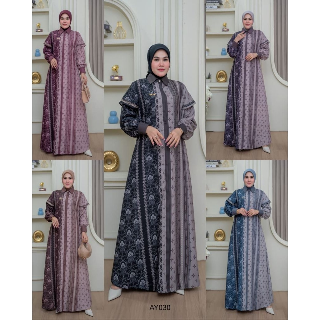 GAMIS SIMPLE ELEGANT BY AYJORA KODE AY030 AYJORA SISTER BRAND BELIFI MEWAH GAMIS PREMIUM TERBARU
