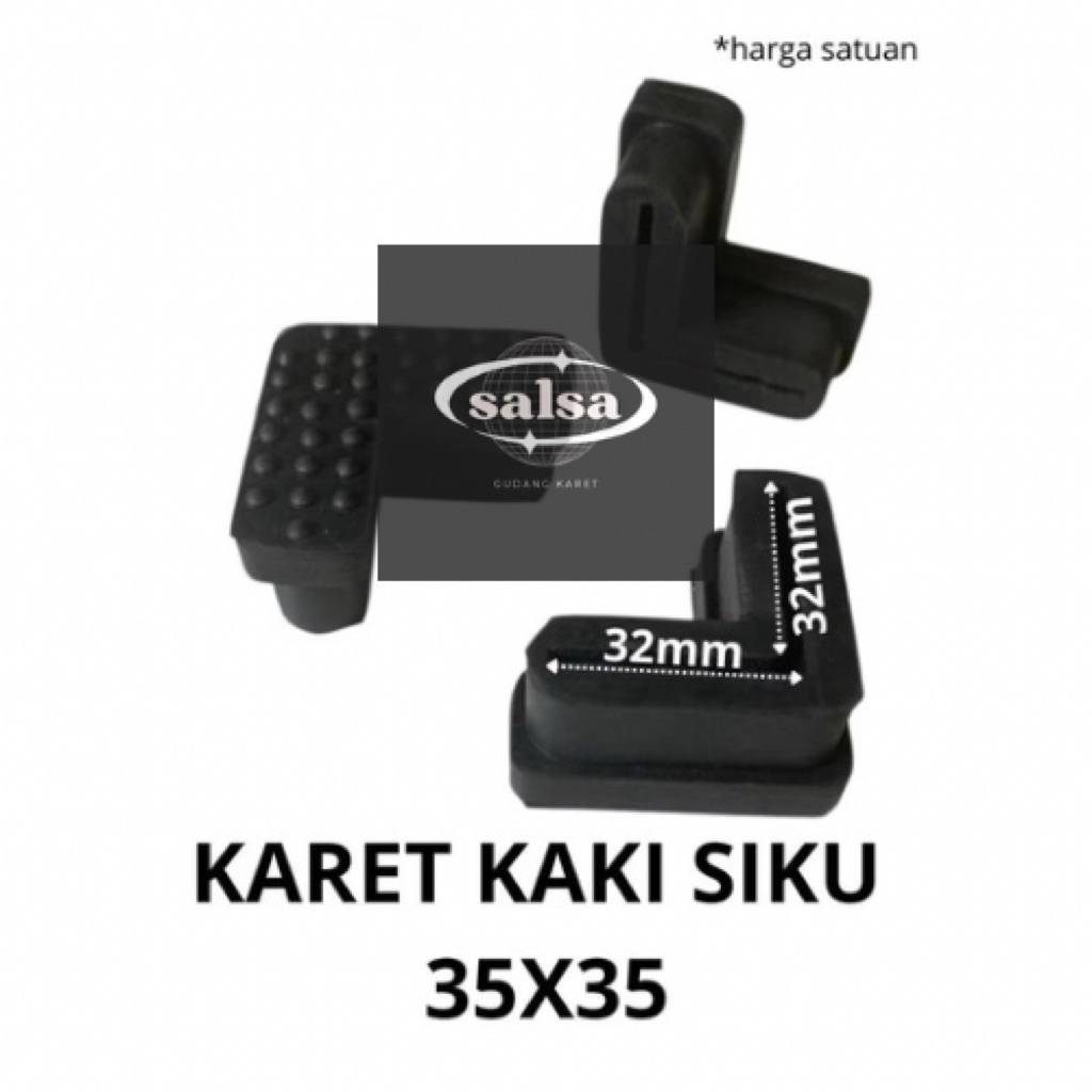 karet kaki siku 35x35 karet tapak kaki/alas kaki meja kursi rak siku