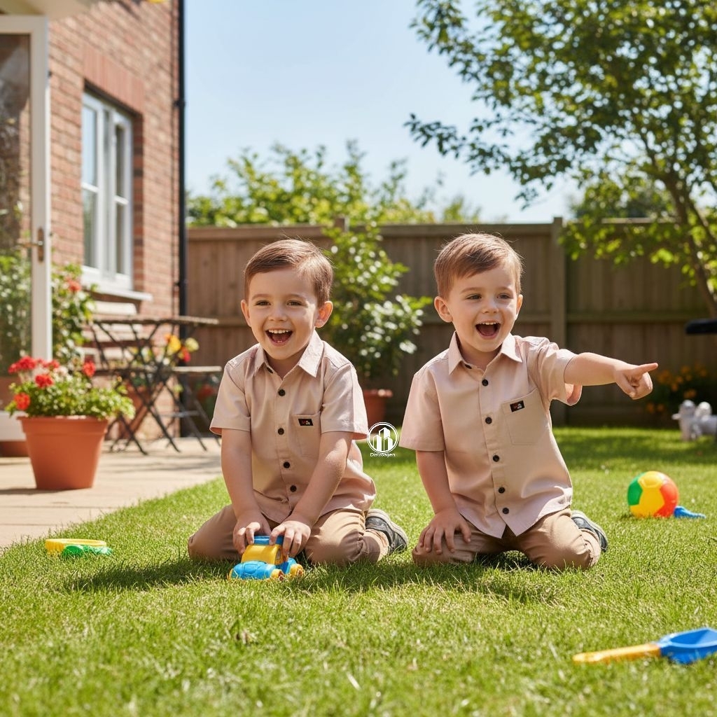 CILDREN - Kemeja Anak Laki-Laki Warna Coksu