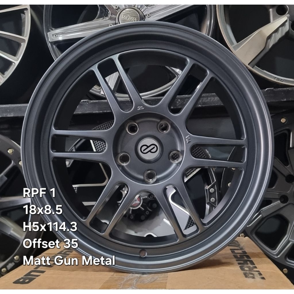 Velg Enkei Rpf1 Ring 18x8.5 H5x114.3 Offset 35 Matt GunMetal (1set 4pcs)