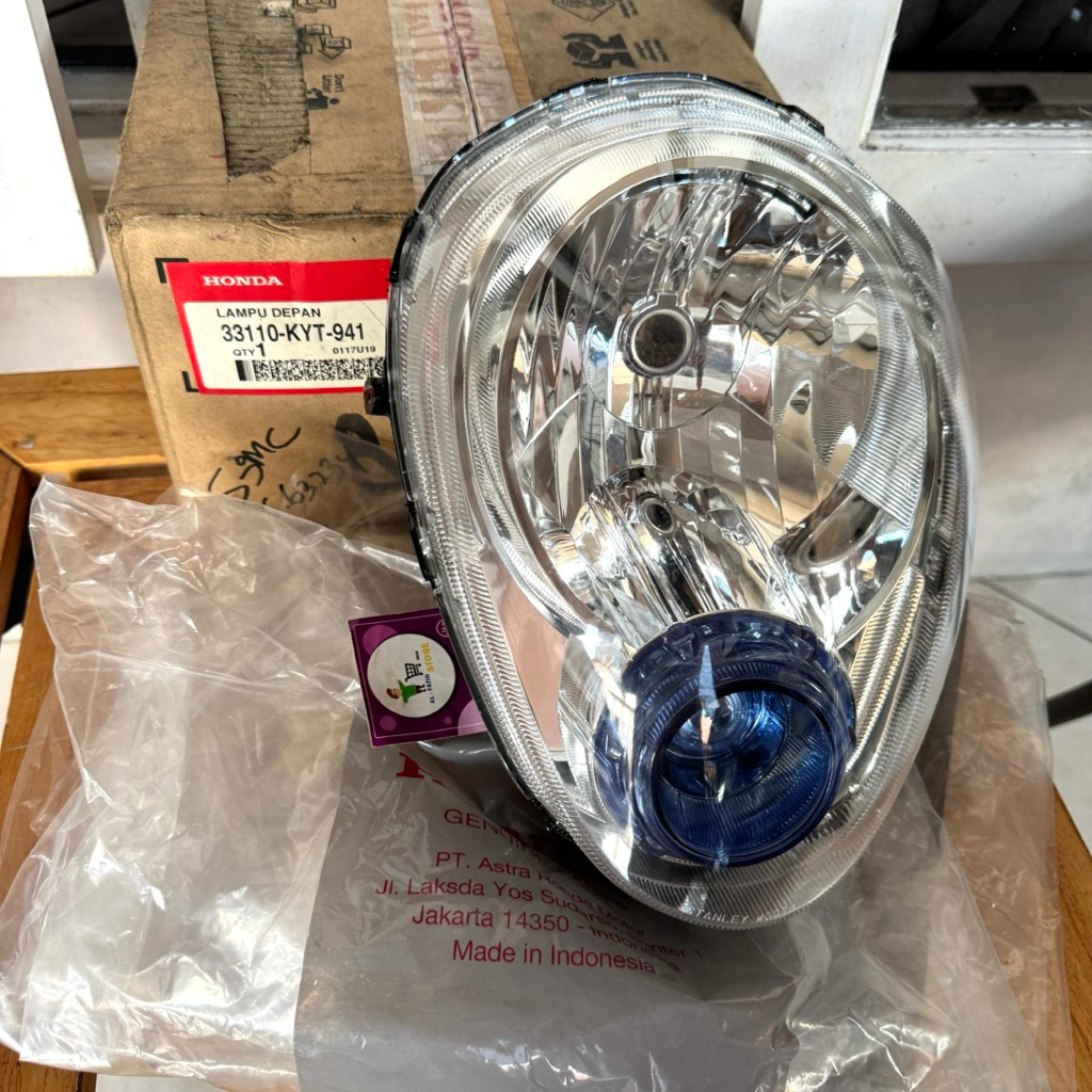 Lampu Depan Reflektor Scoopy Karbu Original AHM 33110-KYT-941