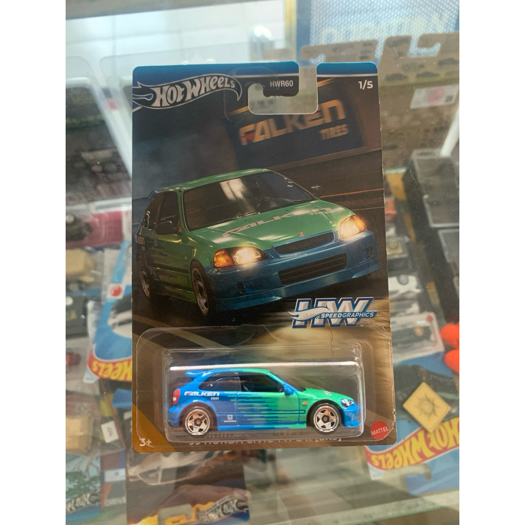 Hotwheels honda civic ek9 falken
