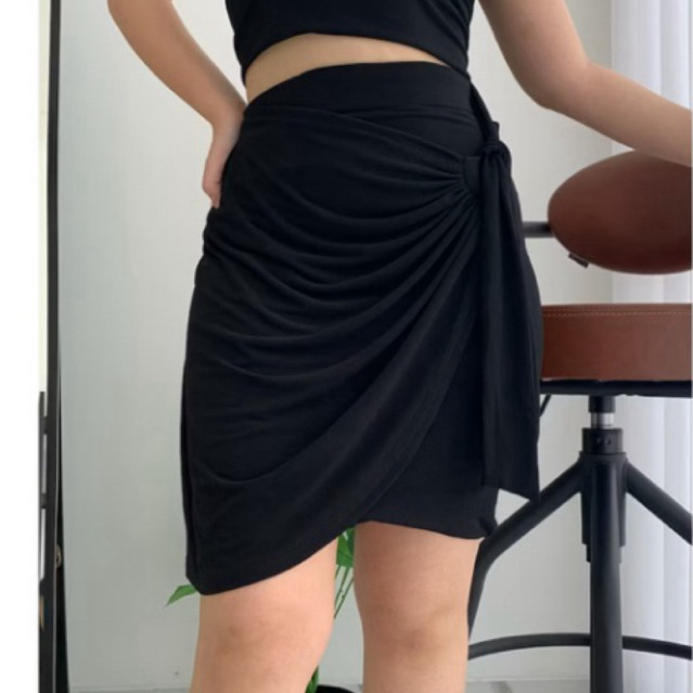 Shelly | Wrap Mini Skirt | Rok Bungkus | Beach Skirt | Rok Pantai | Rok Wanita | Sutra Premium