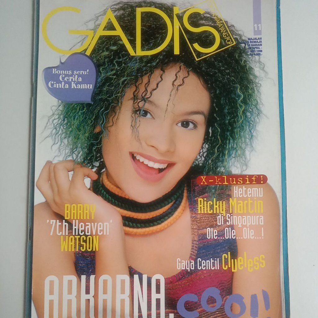 Majalah Gadis Tahun 1998 Cover Eunike Fedora Sinulingga (Gadis Sampul'97)