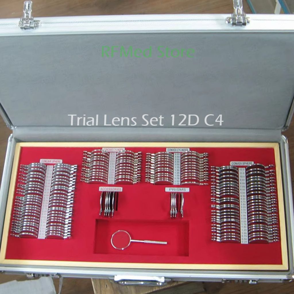 Trial lens set Alat Periksa Mata Optik Opthometry Test Aluminium Case Premium