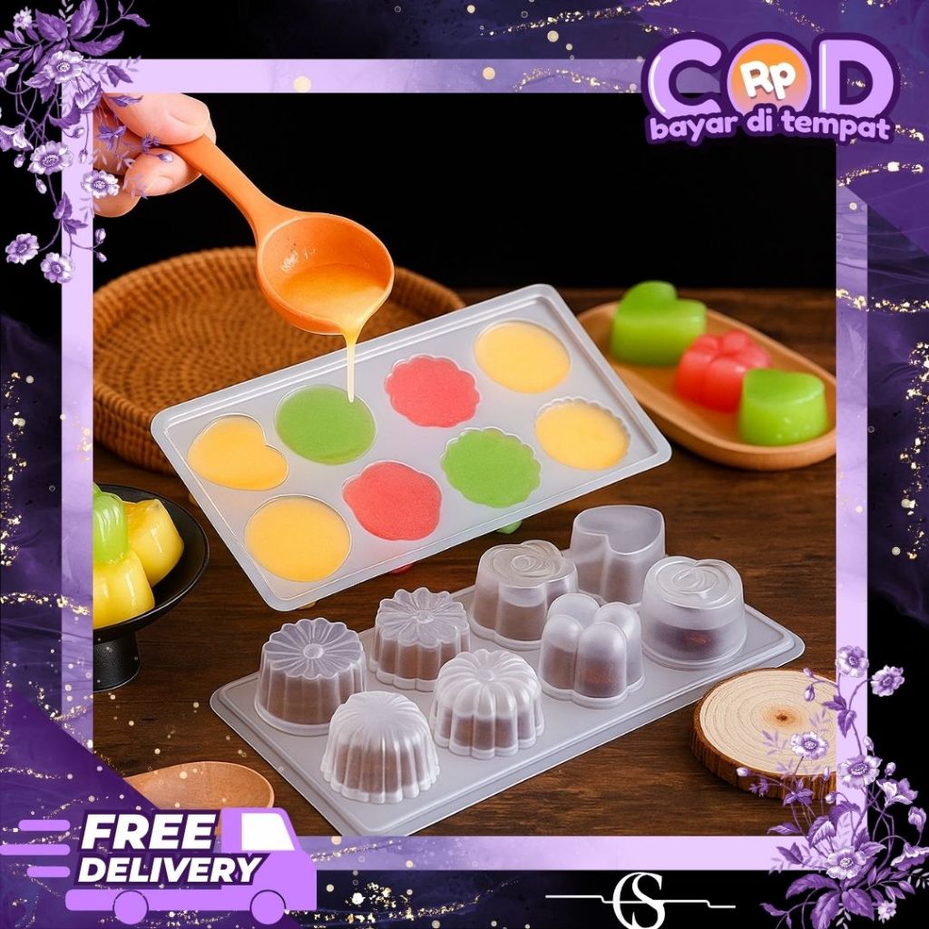 Cetakan Puding Jelly Tart PP Food Grade Motif Lucu Tahan Panas / Cetakan Coklat Jelly Flora