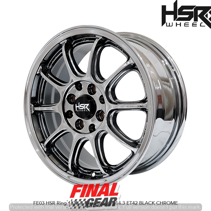velg mobil black chrome ring15 lubang pcd 4x100 4x114 pelek mobil ce28 murah super sale