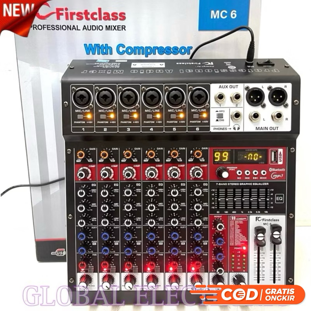 Promo Audio MIXER AUDIO FIRSTCLASS MC 6 / MC6 ORIGINAL 6 CHANNEL MIXER FIRTCLASS MIXER