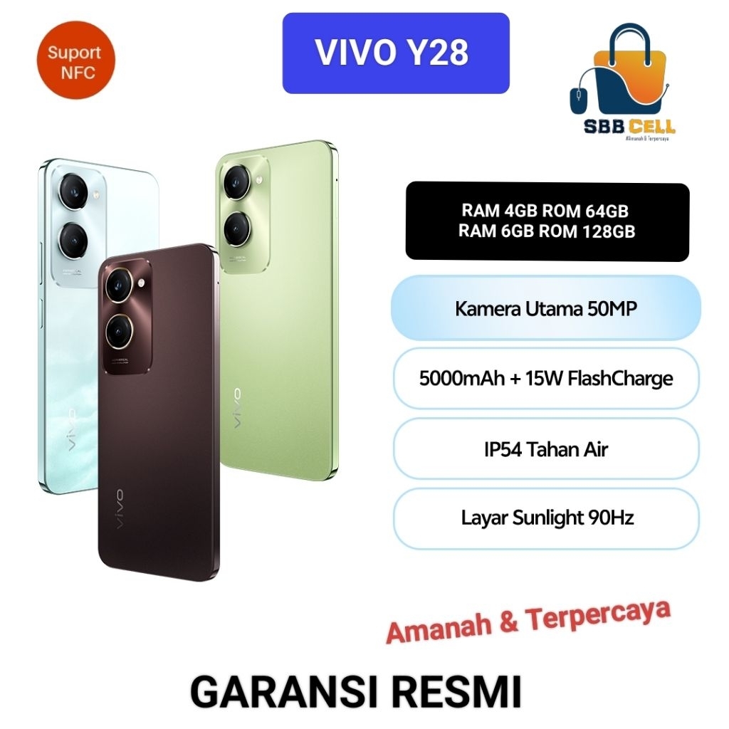 HP VIVO Y18 6/128 GB - VIVO Y 18 RAM 6GB ROM 128GB GARANSI RESMI VIVO