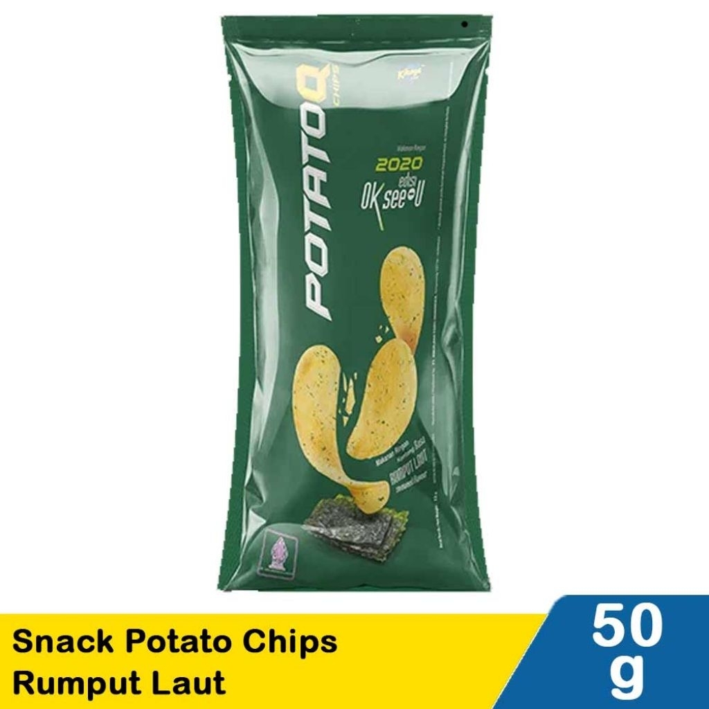 PotatoQ Snack Potato Chips Rumput Laut 50g