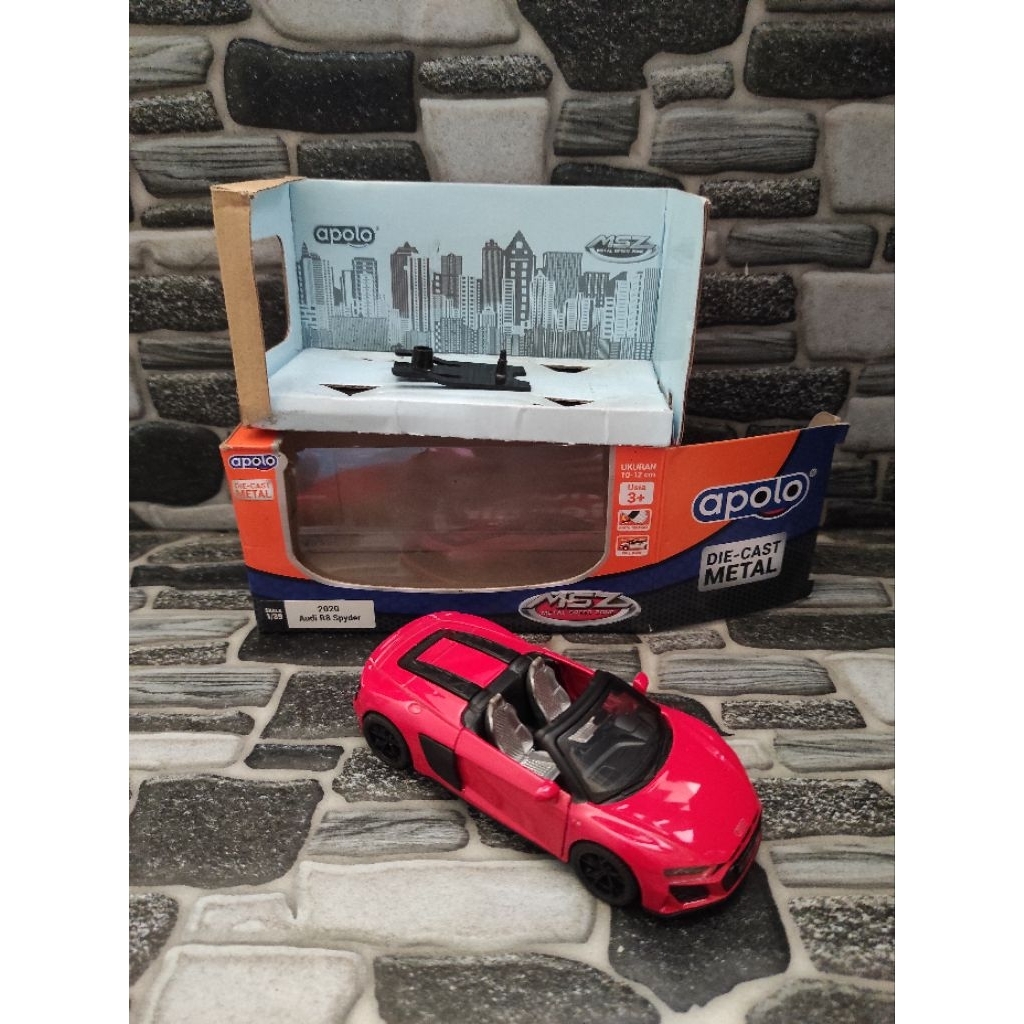 Apolo Diecast Audi R8 Spyder - Loose Murah