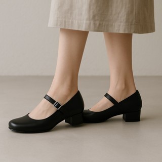 Sepatu Pantofel Wanita Hak 3cm Sepatu Hitam Wanita Paskibra Size Jumbo No 40-41-42-43-44-45