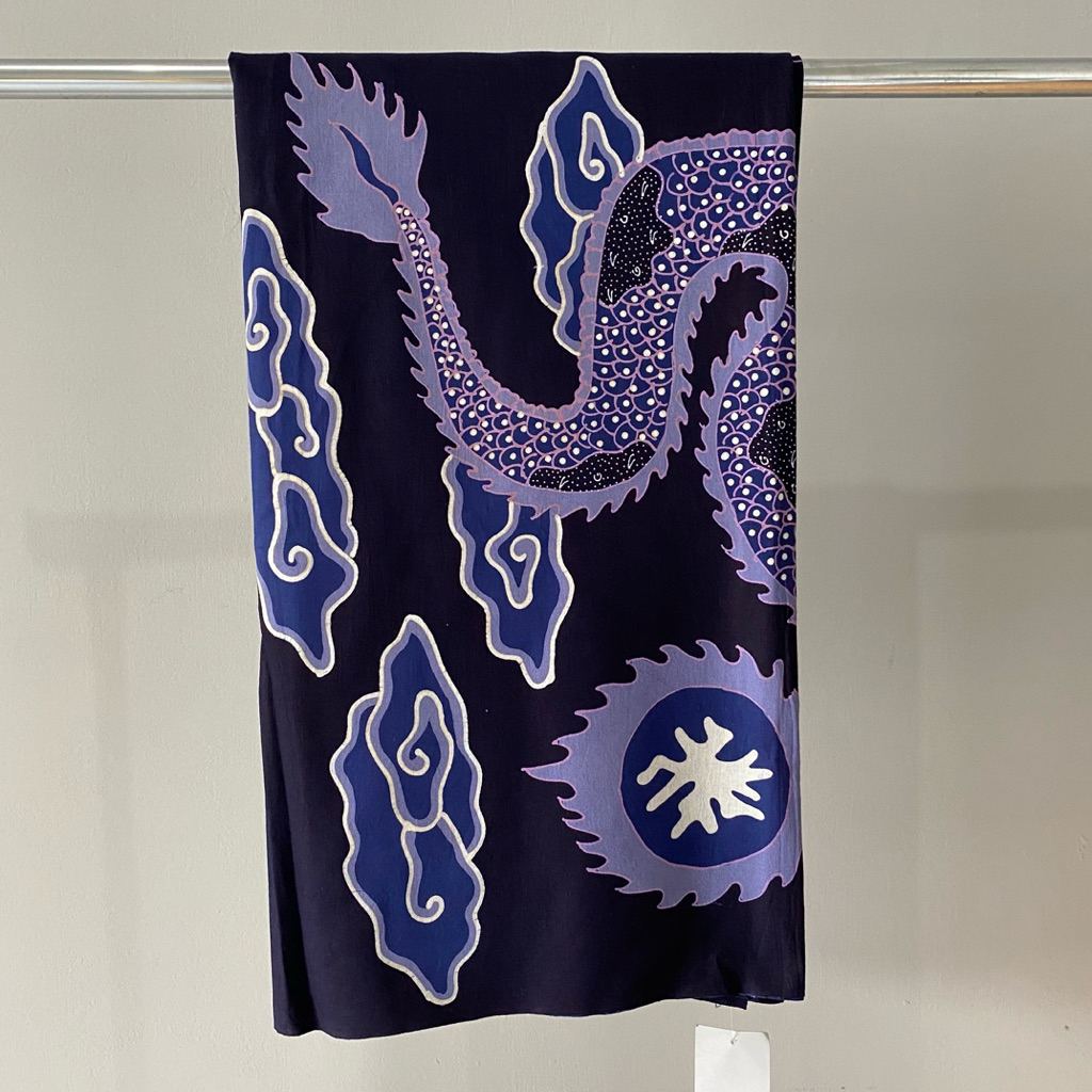 Kain Batik Tulis Premium Asli Cirebon - Ungu Naga